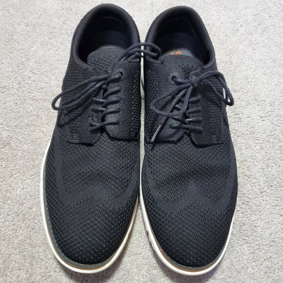 SWIMS Olsen Knit Oxford Shoes Casual Sneakers Lace Up Wingtip Blk Wht Men's 10 - Picture 2 of 9